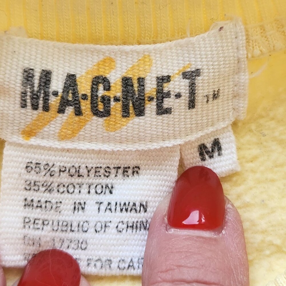 Vintage Magnet Pastel Colorblock Crewneck Sweatshirt Ski Winter Cabincore Cute - Picture 5 of 11